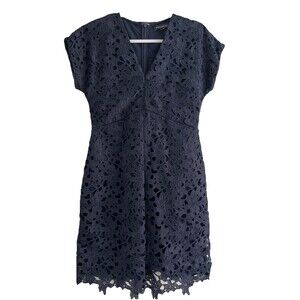 Banana Republic Dress 2 Blue Lace Wedding Party Guest V Neck Races Party Day